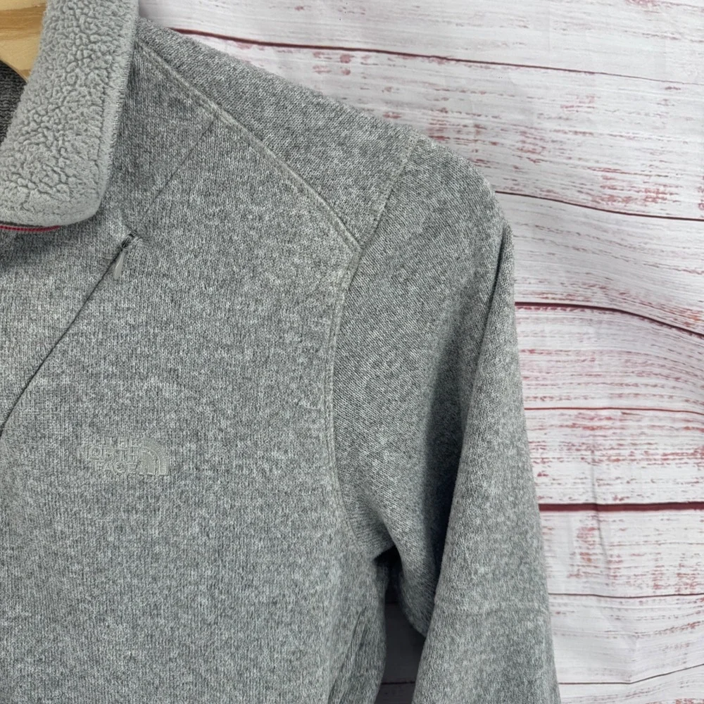 The North Face Sweater Mens XL Gordon Lyons 1/4 Zip Fleece Pullover Grey